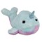 Bearington Narwally Plush Stuffed Animal Blue Narwhal, 12 inches